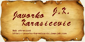 Javorko Karašićević vizit kartica